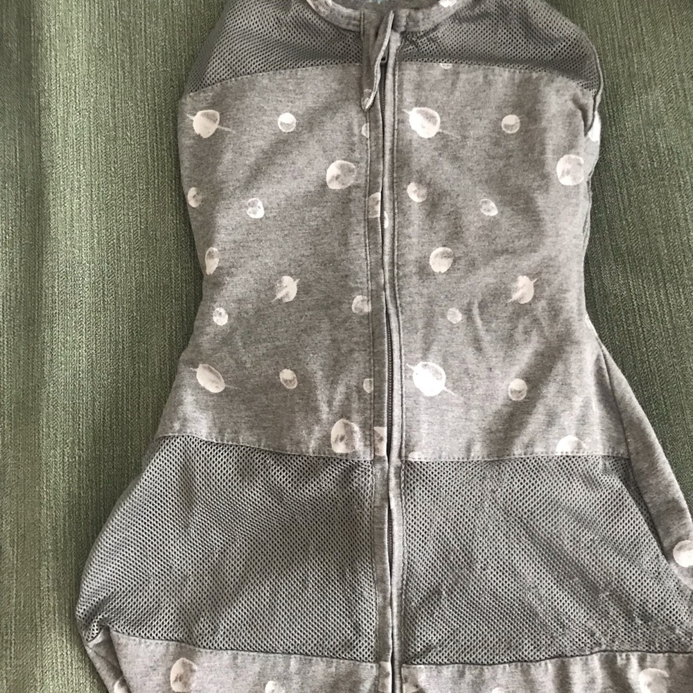 Gray Swaddle Sack with planets